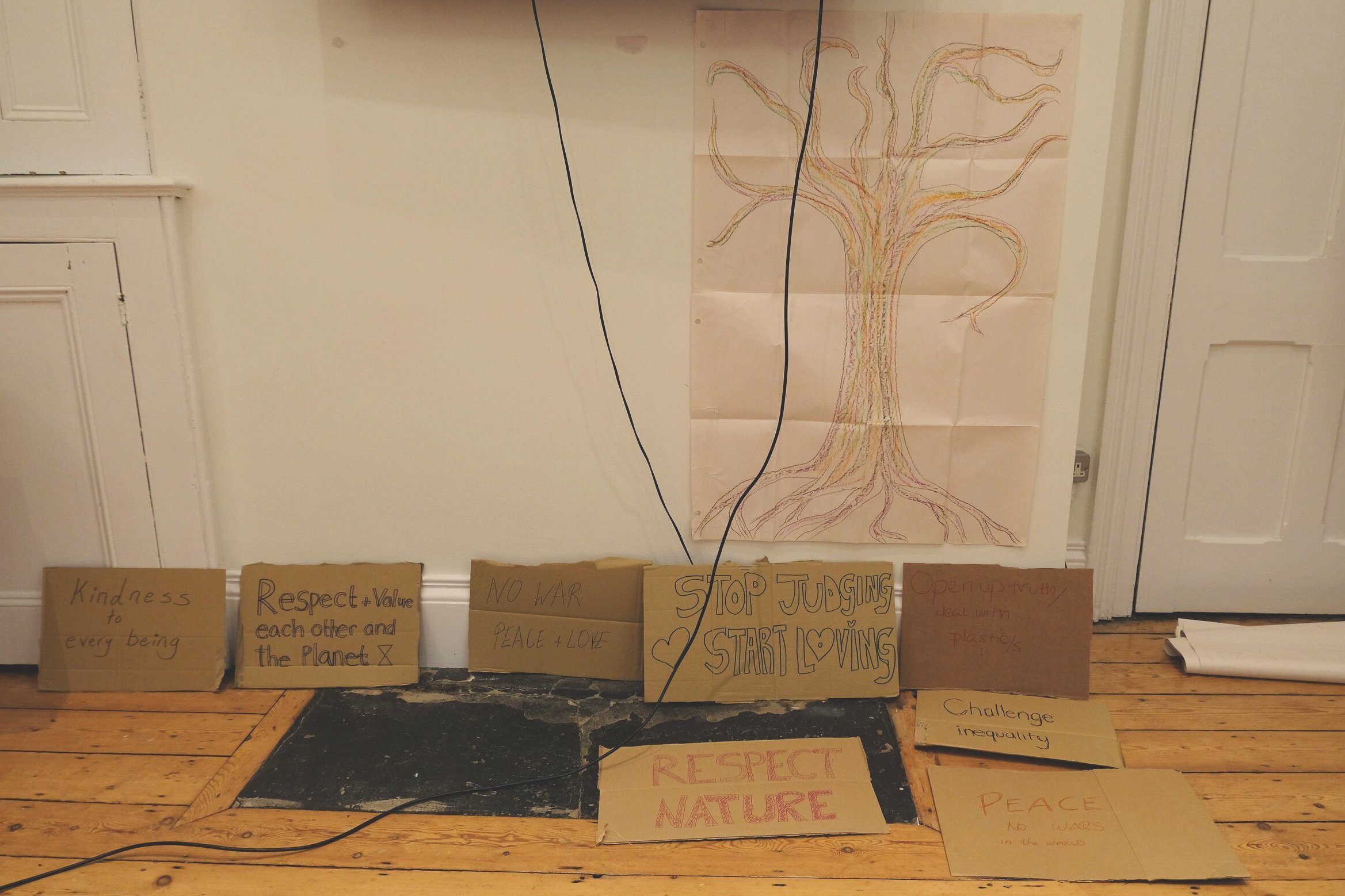 BE THE CHANGE YOU WANT TO BEKindness to every being - Respect &amp; value each other and the planet - Nor War, Peace &amp; Love - Stop judging. Start Loving - Respect Nature - Challenge Inequality - Open up truth and deal with plastics